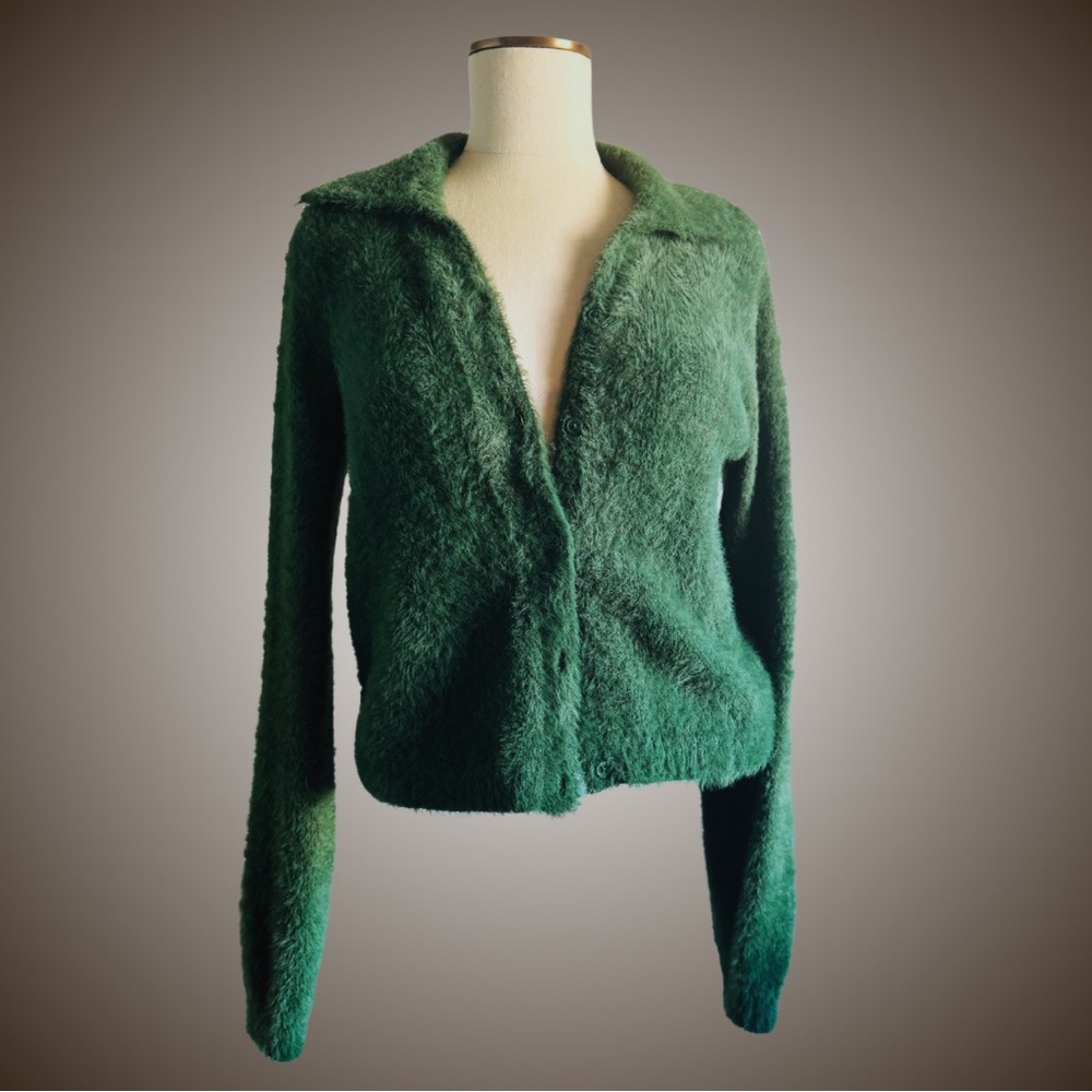 a new day Green Women's Cardigan Sweater
